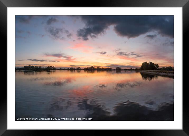 Blue and Red Hour Framed Mounted Print by Mark Greenwood