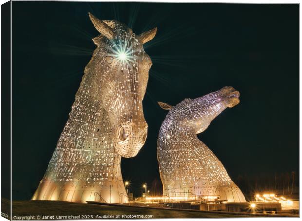 Glorious in Gold Kelpies Canvas Print by Janet Carmichael