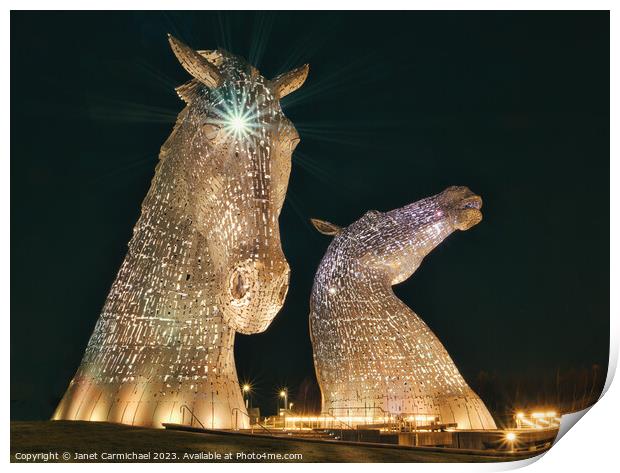 Glorious in Gold Kelpies Print by Janet Carmichael