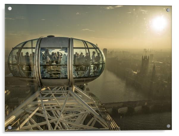 London Eye  Acrylic by Alan Matkin