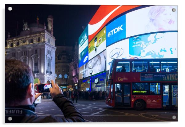 Piccadilly Circus  Acrylic by Alan Matkin