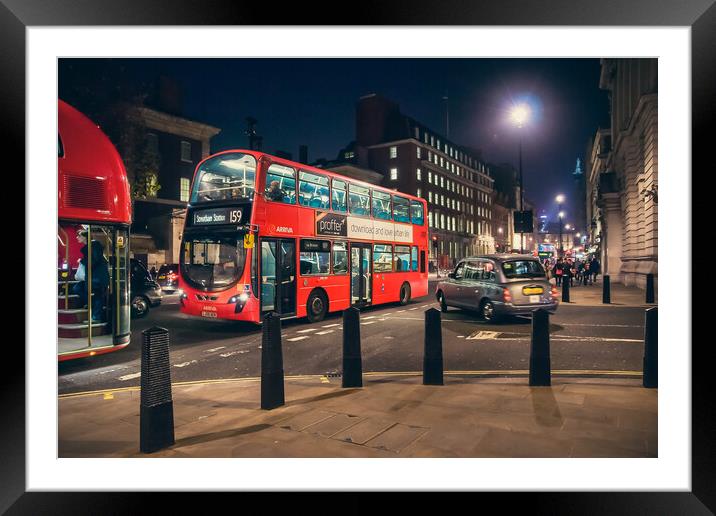 London Bus Framed Mounted Print by Alan Matkin