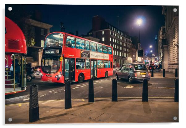 London Bus Acrylic by Alan Matkin