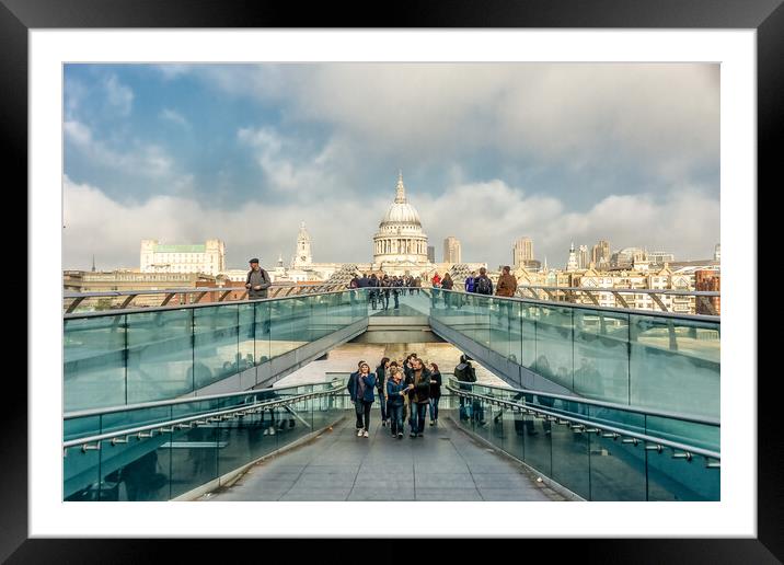 Millennium Bridge, London Framed Mounted Print by Alan Matkin