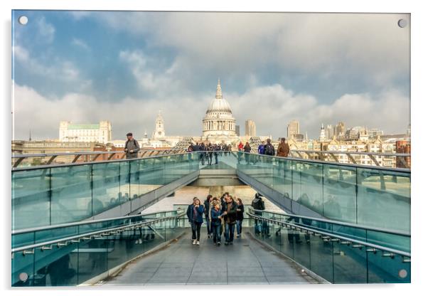 Millennium Bridge, London Acrylic by Alan Matkin