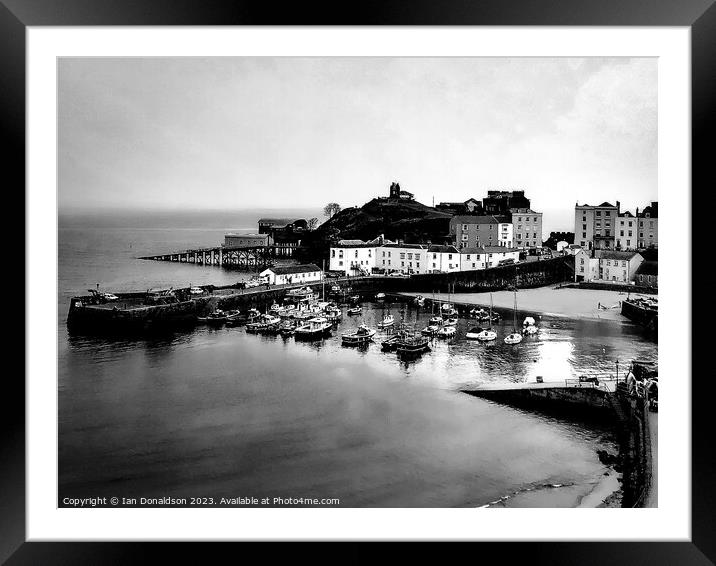 Tenby Harbour Framed Mounted Print by Ian Donaldson