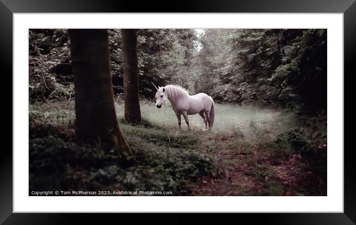 Mystical Unicorn Framed Mounted Print by Tom McPherson