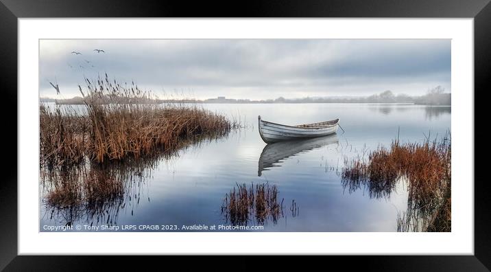 AMONGST THE MIST -RYE HARBOUR NATURE RESERVE Framed Mounted Print by Tony Sharp LRPS CPAGB