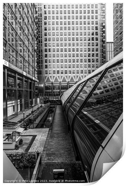 Canary Wharf Print by Pete Lawless