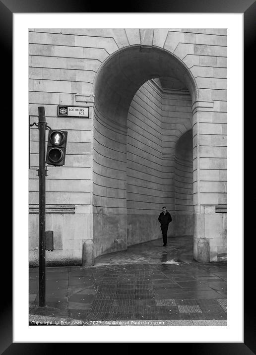 Bank Of England Arches Framed Mounted Print by Pete Lawless