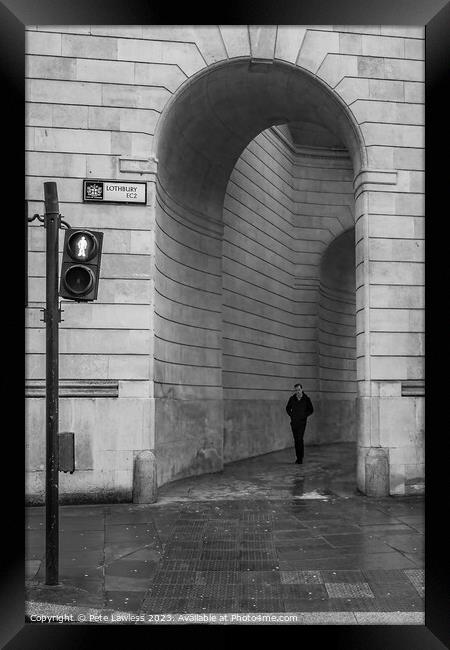 Bank Of England Arches Framed Print by Pete Lawless