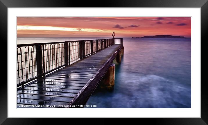 'Pier'ing at Portland Framed Mounted Print by Chris Frost