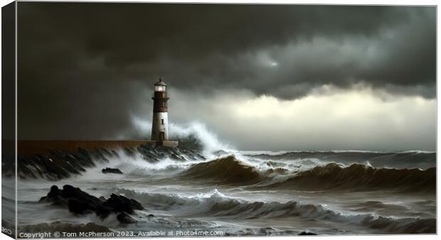 Sea storm on the Moray Firth Canvas Print by Tom McPherson