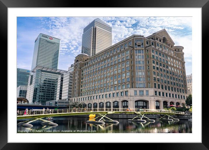 Canary Wharf | London Framed Mounted Print by Adam Cooke