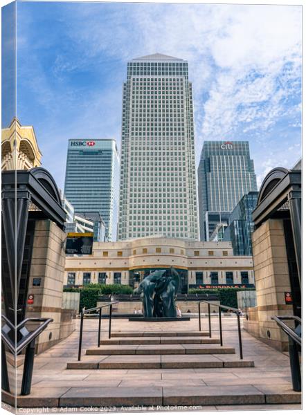 No1 Canada Square | Canary Wharf | London Canvas Print by Adam Cooke