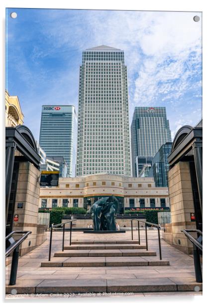 No1 Canada Square | Canary Wharf | London Acrylic by Adam Cooke