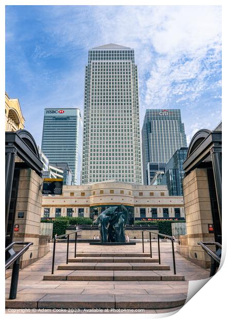 No1 Canada Square | Canary Wharf | London Print by Adam Cooke
