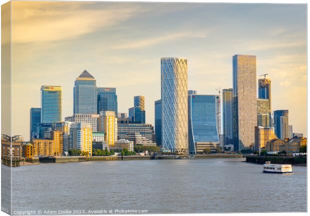 Canary Wharf | London Canvas Print by Adam Cooke