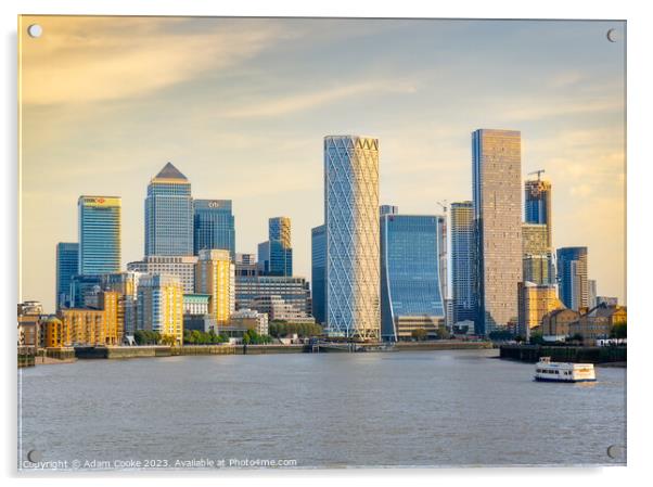Canary Wharf | London Acrylic by Adam Cooke