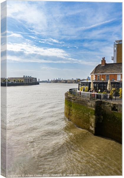 River Thames | Limehouse Marina | London Canvas Print by Adam Cooke