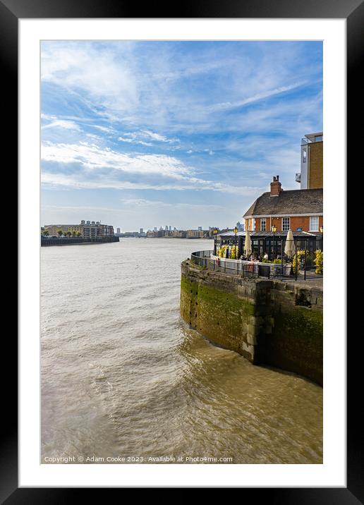 River Thames | Limehouse Marina | London Framed Mounted Print by Adam Cooke