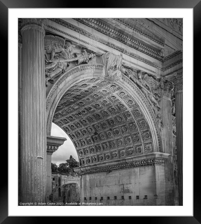 Septimius Severus Arch | Rome | Italy Framed Mounted Print by Adam Cooke