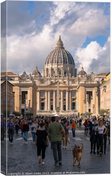 St Peter's Basilica | Vatican City | Rome | Italy Canvas Print by Adam Cooke