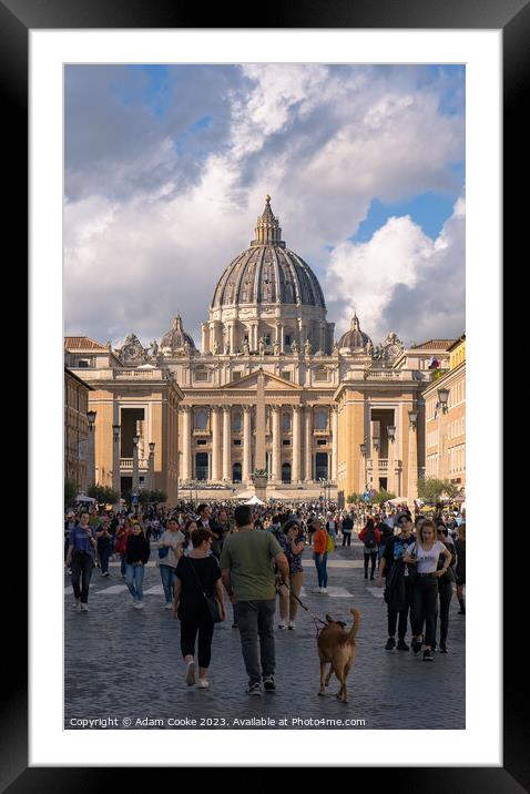 St Peter's Basilica | Vatican City | Rome | Italy Framed Mounted Print by Adam Cooke