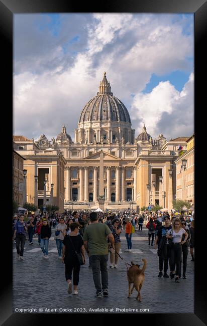St Peter's Basilica | Vatican City | Rome | Italy Framed Print by Adam Cooke