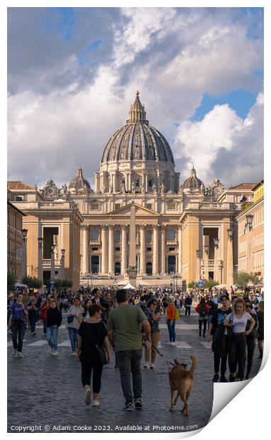 St Peter's Basilica | Vatican City | Rome | Italy Print by Adam Cooke