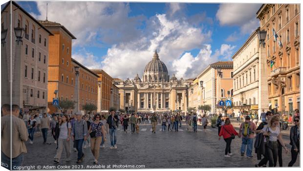 St. Peter's Basilica | Vatican City | Rome | Italy Canvas Print by Adam Cooke