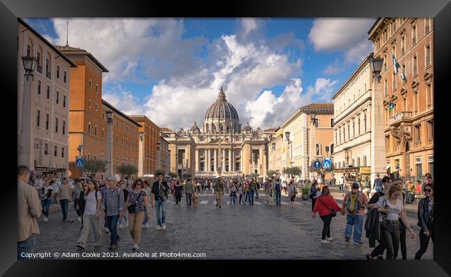 St. Peter's Basilica | Vatican City | Rome | Italy Framed Print by Adam Cooke