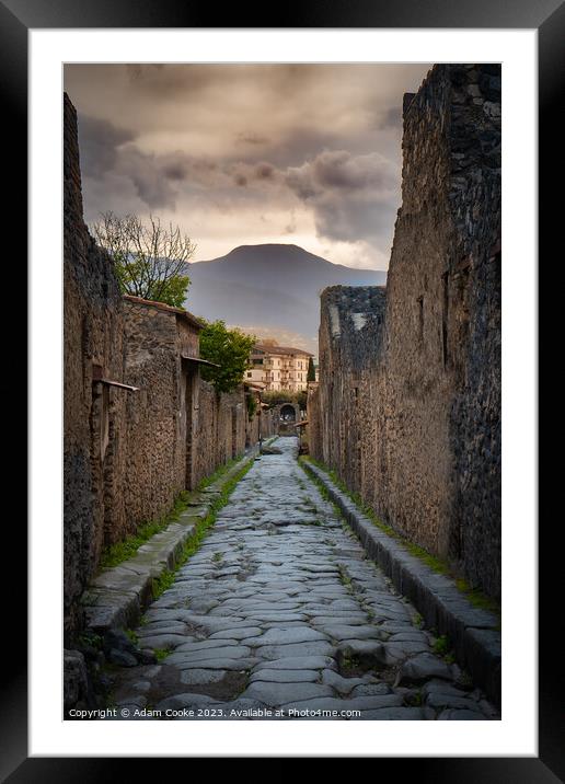 Pompei | Mount Vesuvius | Italy Framed Mounted Print by Adam Cooke