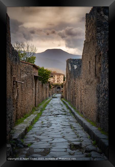 Pompei | Mount Vesuvius | Italy Framed Print by Adam Cooke