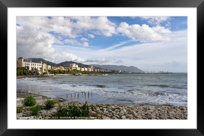 Salerno Coastline | Italy Framed Mounted Print by Adam Cooke