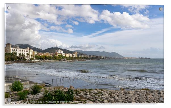 Salerno Coastline | Italy Acrylic by Adam Cooke