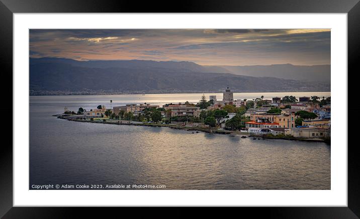 Messina Harbour | Italy Framed Mounted Print by Adam Cooke