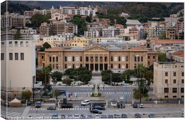 Messina Town Hall | Italy Canvas Print by Adam Cooke