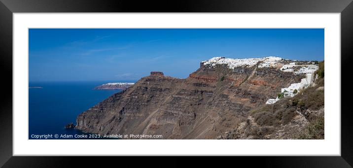 Fira | Santorini | Greece Framed Mounted Print by Adam Cooke
