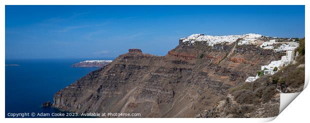 Fira | Santorini | Greece Print by Adam Cooke