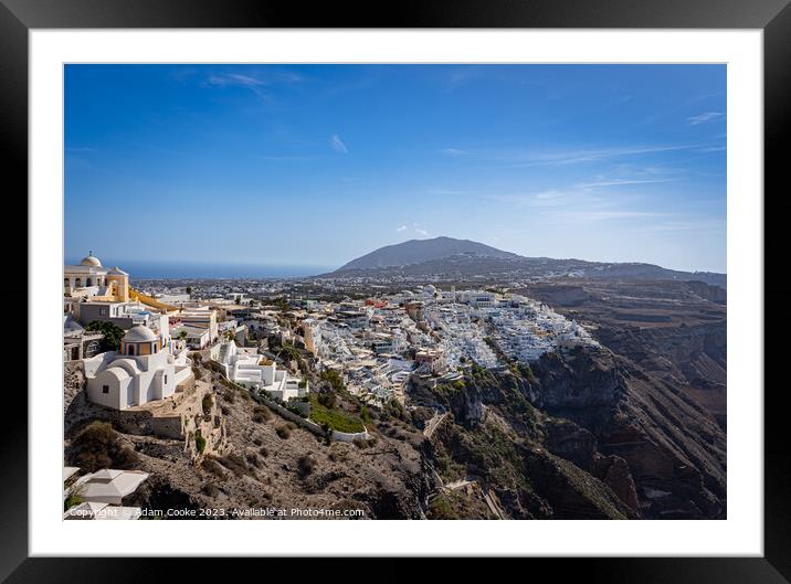 Fira | Santorini | Greece Framed Mounted Print by Adam Cooke