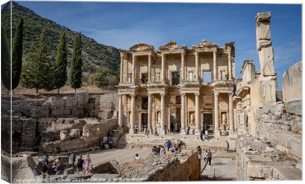 Library of Celsus | Ephesus | Kushadasi | Turkey Canvas Print by Adam Cooke