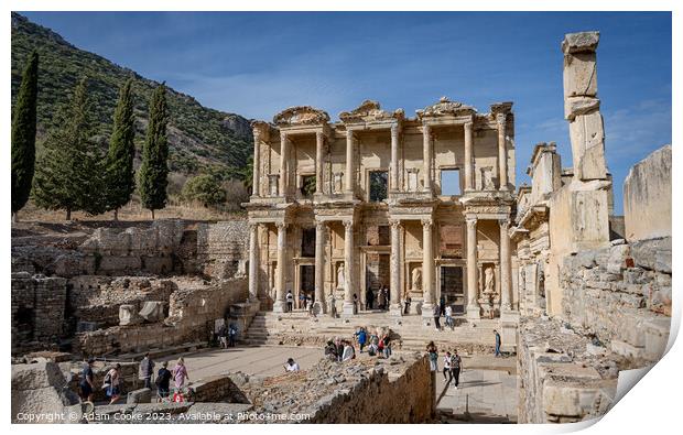 Library of Celsus | Ephesus | Kushadasi | Turkey Print by Adam Cooke