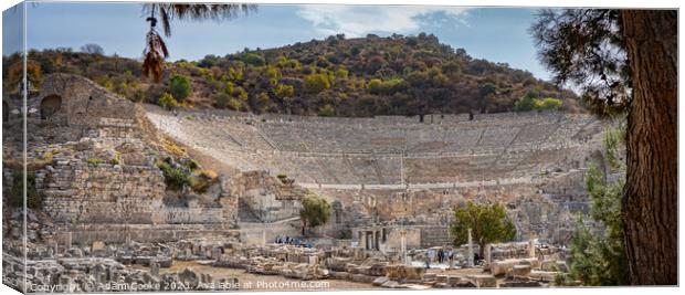 Ephesus Ancient Amphitheatre | Kushadasi | Turkey Canvas Print by Adam Cooke