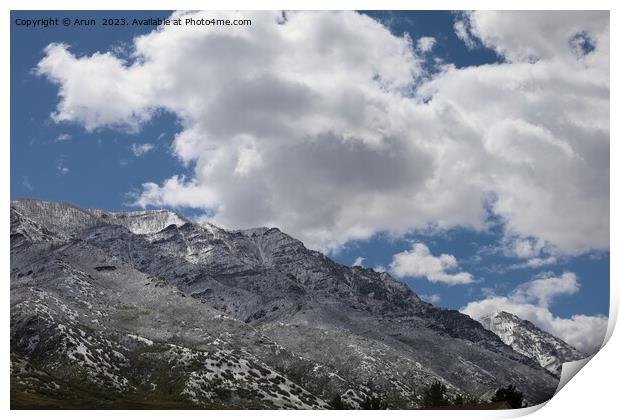 Nature along highway 89  from Salt Lake City Utah Print by Arun 