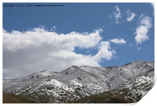 Nature along highway 89  from Salt Lake City Utah Print by Arun 