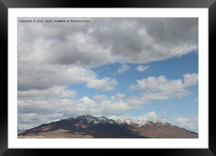 Nature along highway 89  from Salt Lake City Utah Framed Mounted Print by Arun 