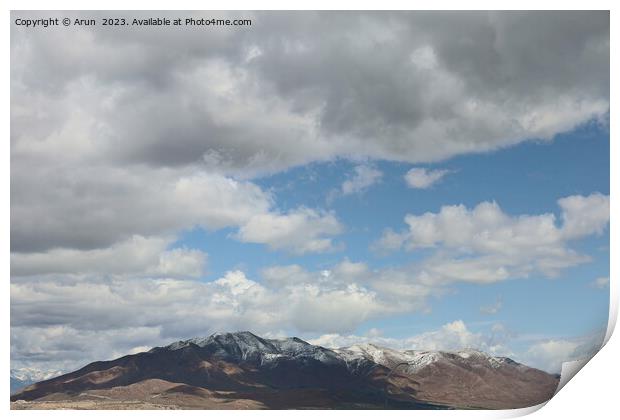 Nature along highway 89  from Salt Lake City Utah Print by Arun 