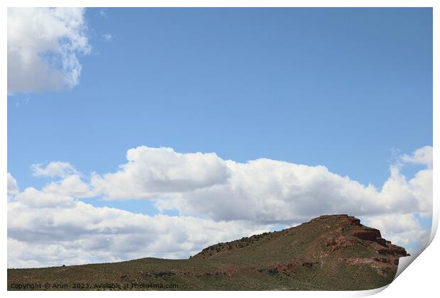 Nature along highway 89  from Salt Lake City Utah Print by Arun 