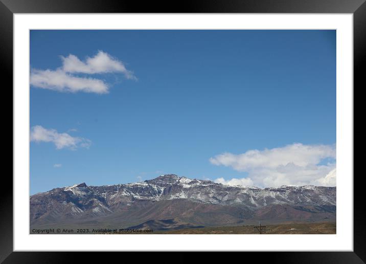 Nature along highway 89  from Salt Lake City Utah Framed Mounted Print by Arun 